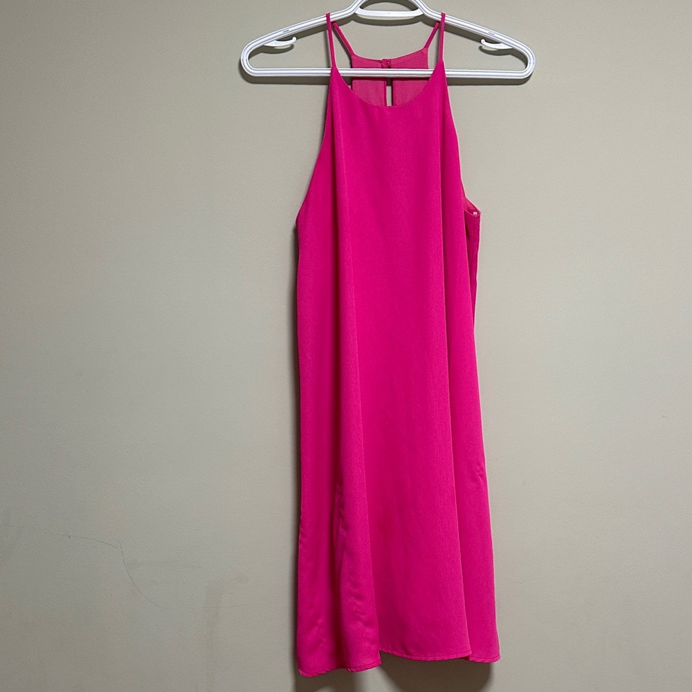 Everly Fuchsia Sleeveless Dress